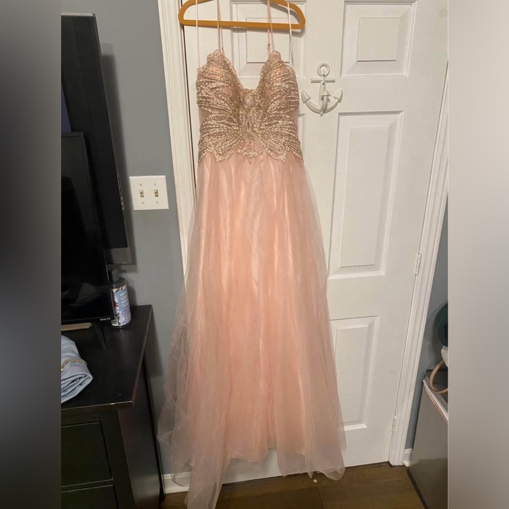 Pink & Gold Embellished Dress